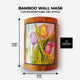 Handcrafted Bamboo Wall Mask – Eco-Friendly Floral Wall Art