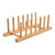Bamboo Dish Rack – 6-Slot Wooden Plate Holder for Kitchen Organization